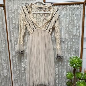 Vintage Lace Slip Cover Dress